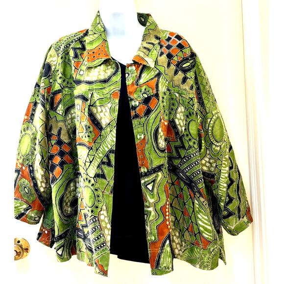 Vintage Y2K Collared Button-Up Layering Overshirt (1 XL) - Picture 9 of 13